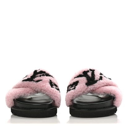 Louis Vuitton Shearling Paseo Sandals 40 Pink 2 of 8