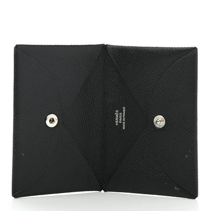 Hermes Epsom Calvi Card Case Black 5 of 7