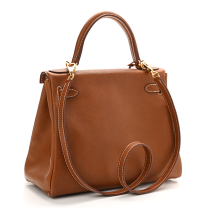 Hermes Barenia Faubourg Kelly Retourne 28 Fauve 3 of 11