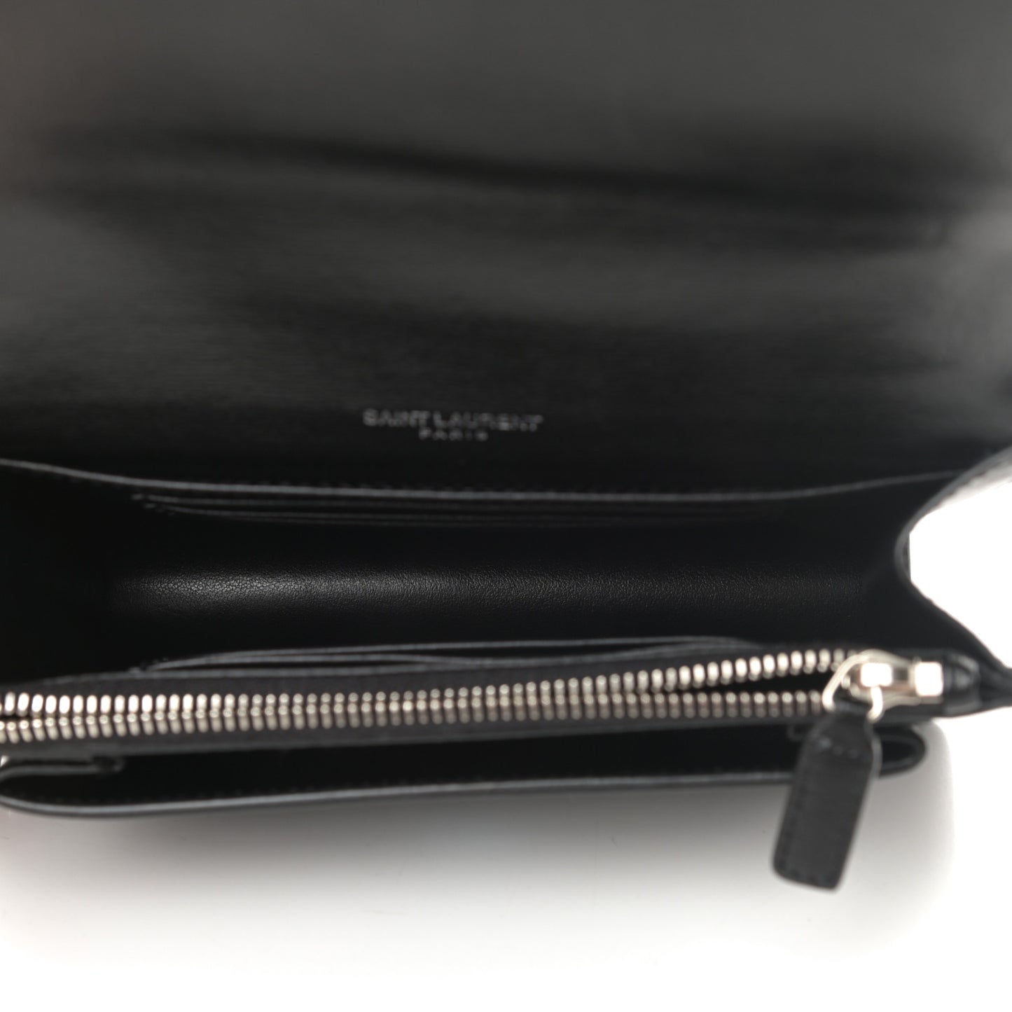 Calfskin Monogram Sunset Chain Wallet Black