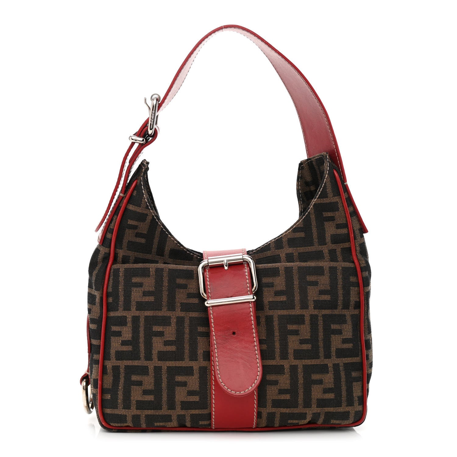 Fendi Zucca Shoulder Bag Red 1 of 11