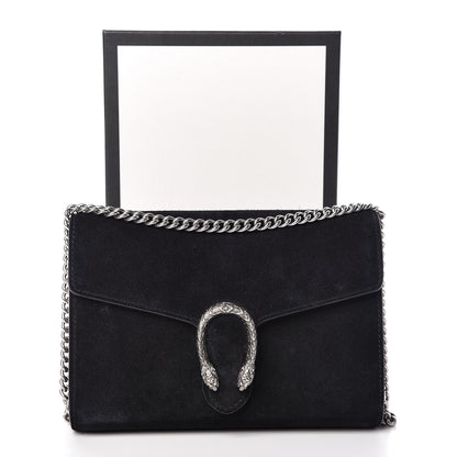 Gucci Suede Mini Dionysus Chain Wallet Black 14 of 14