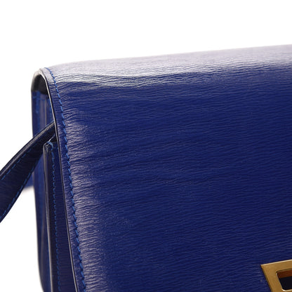 Celine Smooth Calfskin Small Classic Box Flap Bag Indigo 9 of 10