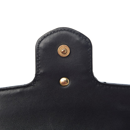 Gucci Calfskin Matelasse Super Mini GG Marmont Shoulder Bag Black 9 of 14