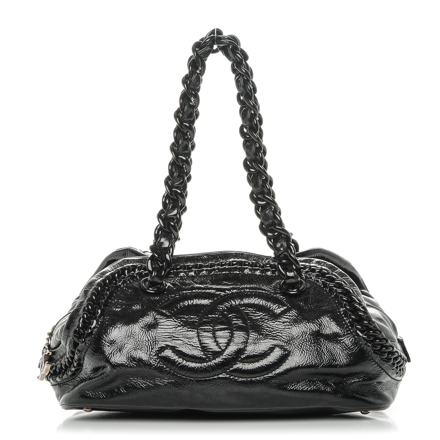 Patent Luxe Ligne Medium Bowler Black