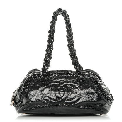 Chanel Patent Luxe Ligne Medium Bowler Black 1 of 8