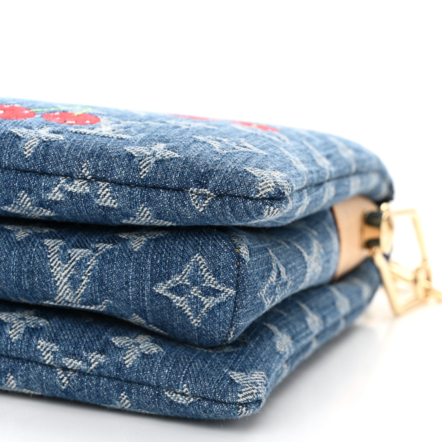 Louis Vuitton LV X TM Monogram Denim Cerises Coussin PM Blue 9 of 10