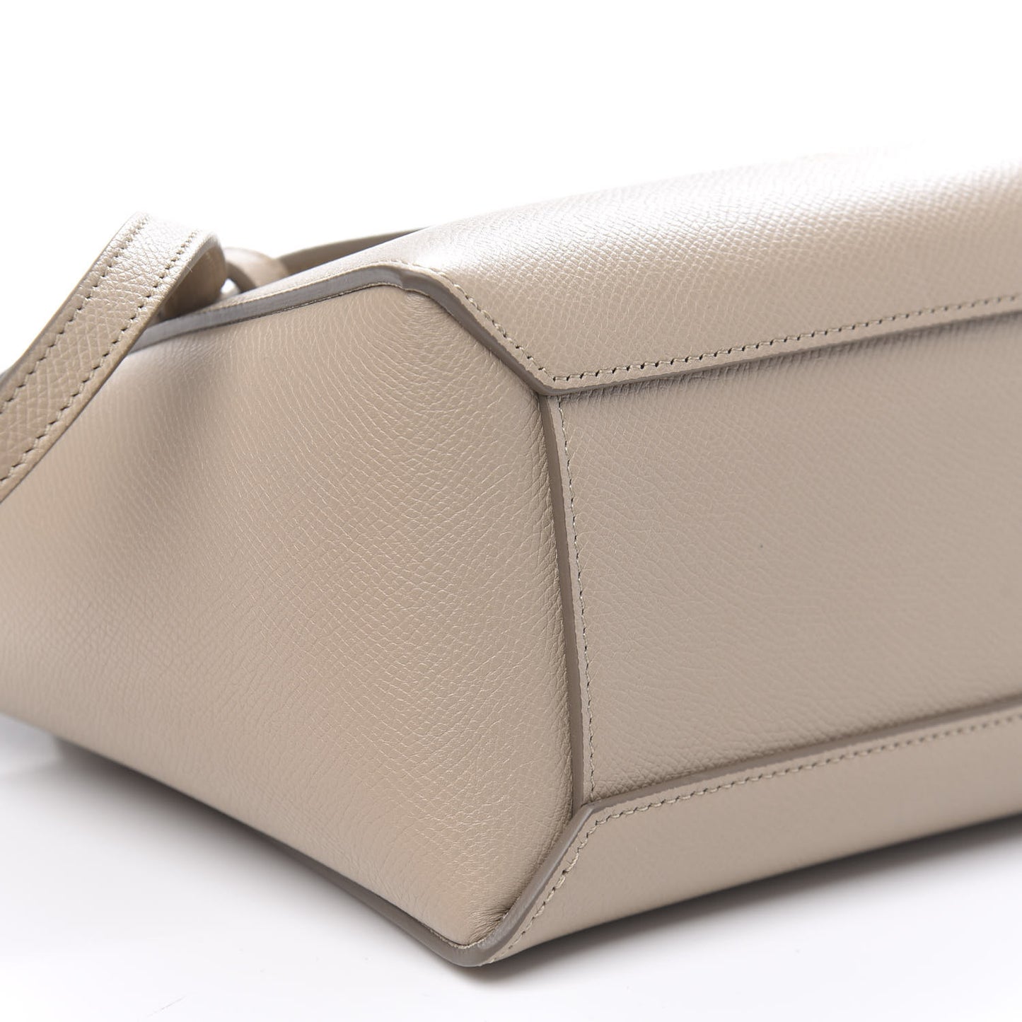 Grained Calfskin Nano Belt Bag Light Taupe