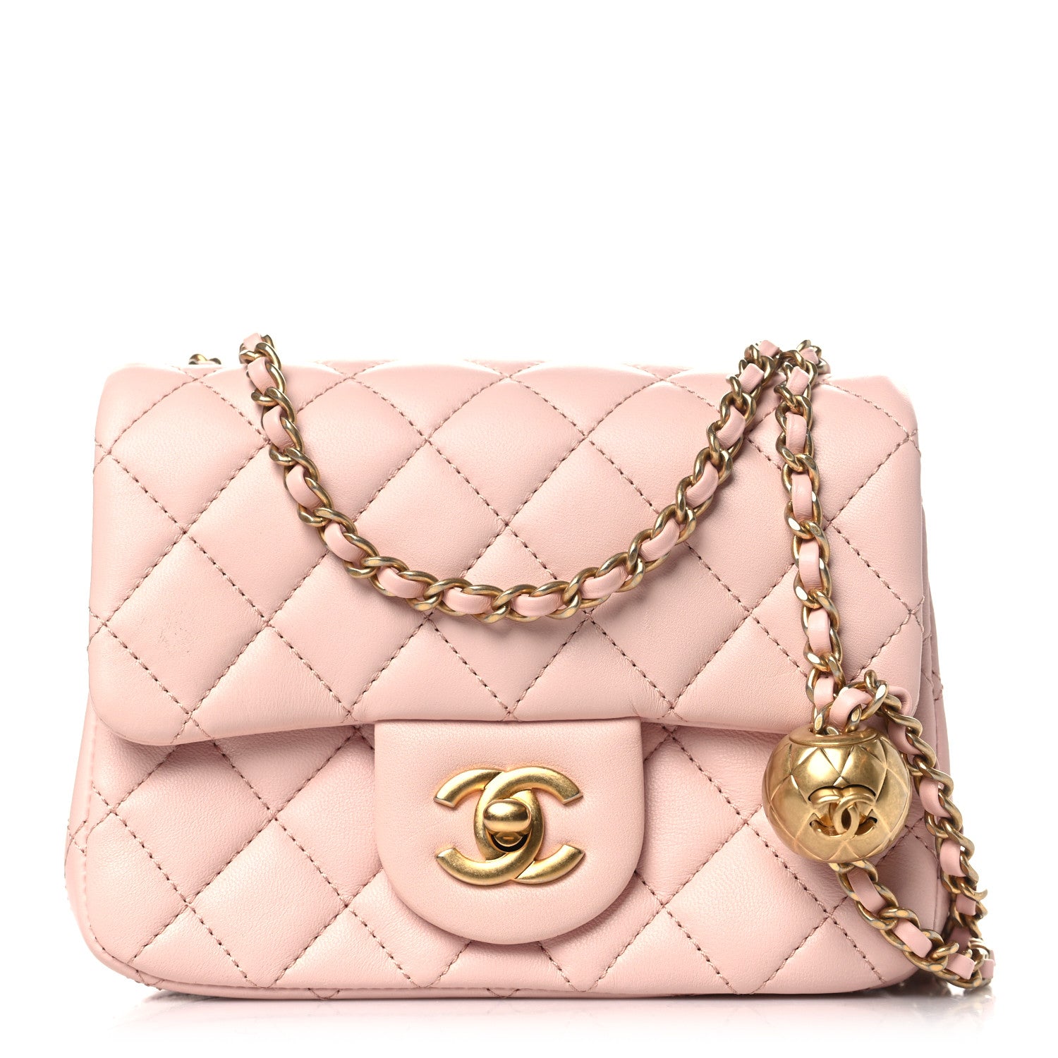 Chanel Lambskin Quilted Mini Pearl Crush Flap Light Pink 1 of 11