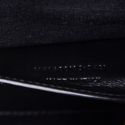 Saint Laurent Grain De Poudre Textured Mixed Matelasse Triquilt Medium Monogram Satchel Black 7 of 10