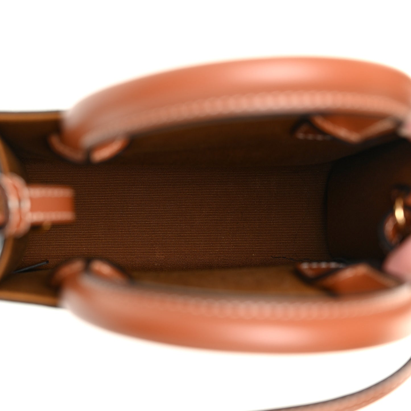 Triomphe Canvas Calfskin Mini Vertical Cabas Tan