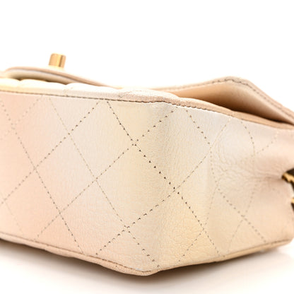 Chanel Metallic Goatskin Quilted Mini Rectangular Flap Gold 10 of 11
