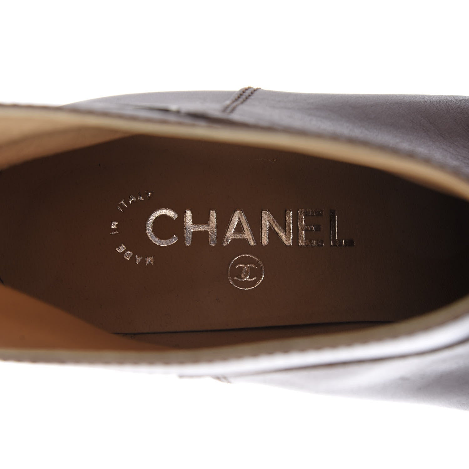 Chanel Lambskin CC Ankle Boots 40.5 Marron 7 of 9