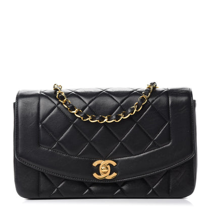 Chanel Lambskin Quilted Small Single Flap Black 1 of 14