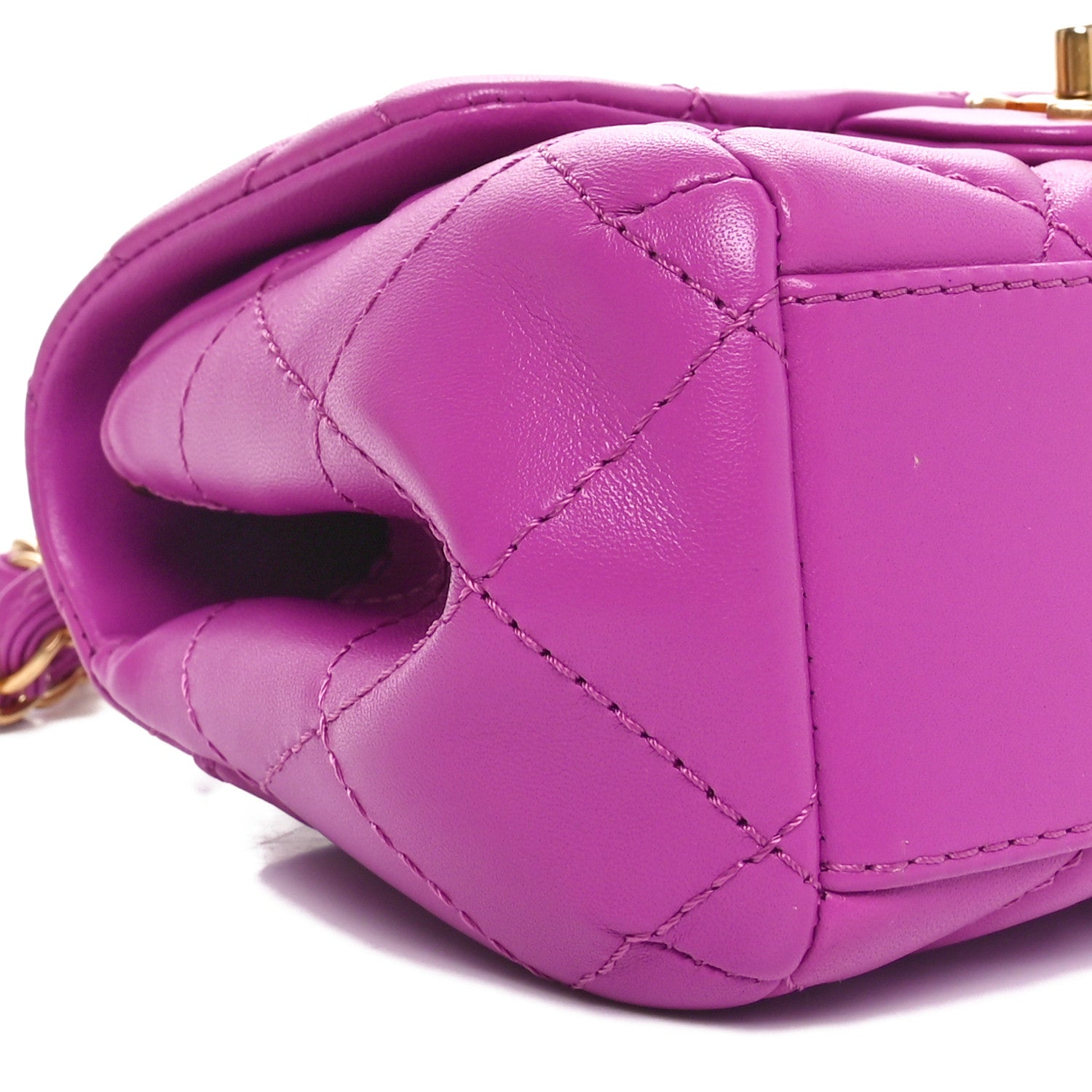 Chanel Lambskin Quilted Mini Flap Purple 9 of 11