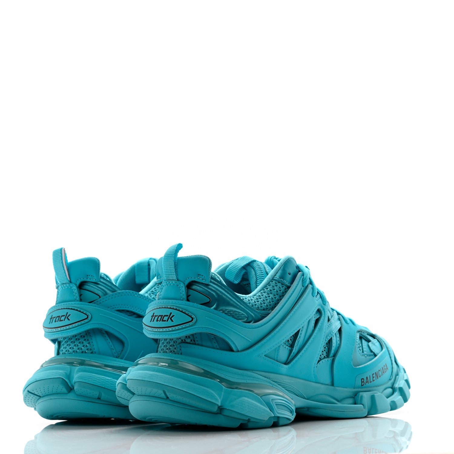 Balenciaga Mesh Nylon Womens Track Sneakers 39 Full Turquoise 4 of 8