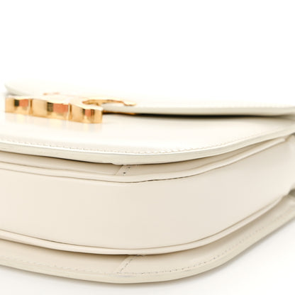 Celine Shiny Calfskin Triomphe Chain Besace Clea White 9 of 9