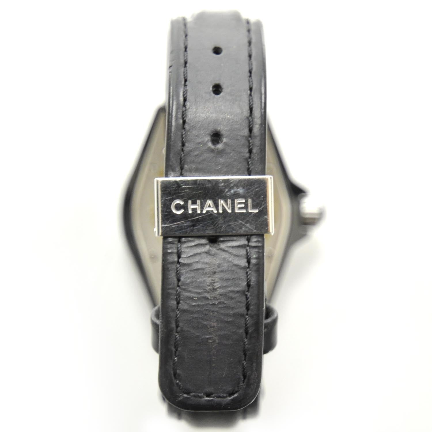 Chanel Stainless Steel Ceramic Calfskin 33mm J12 Quartz Watch Black 5 of 8