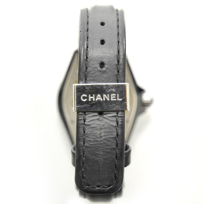 Chanel Stainless Steel Ceramic Calfskin 33mm J12 Quartz Watch Black 5 of 8