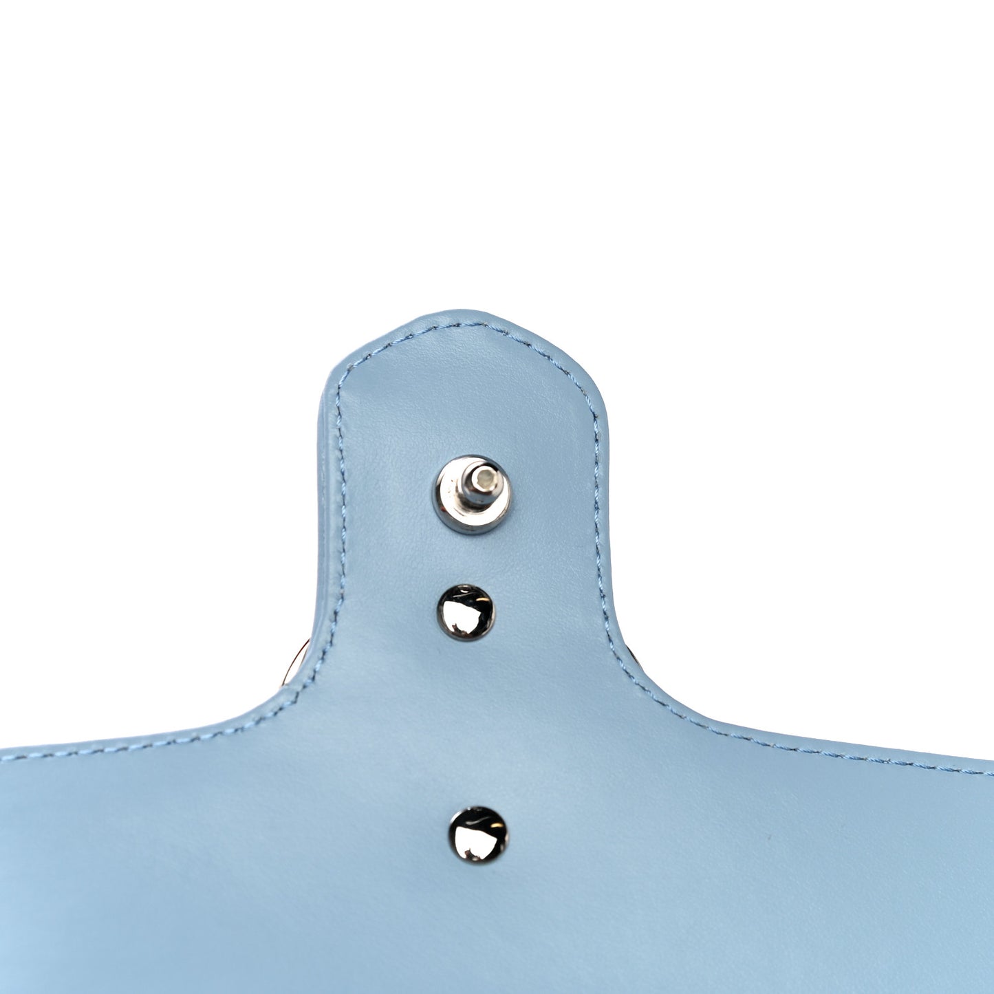 Calfskin Matelasse Mini GG Marmont Shoulder Bag Porcelain Light Blue