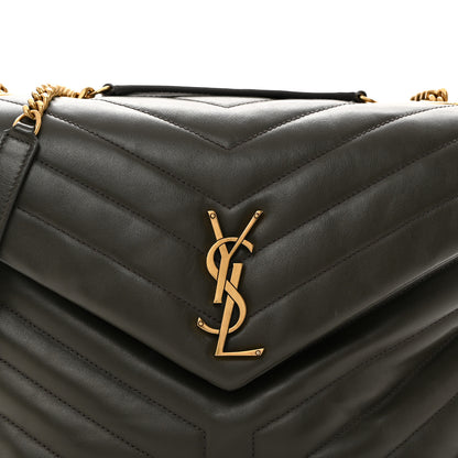 Saint Laurent Calfskin Y Quilted Monogram Medium Loulou Chain Satchel Pebble 9 of 11