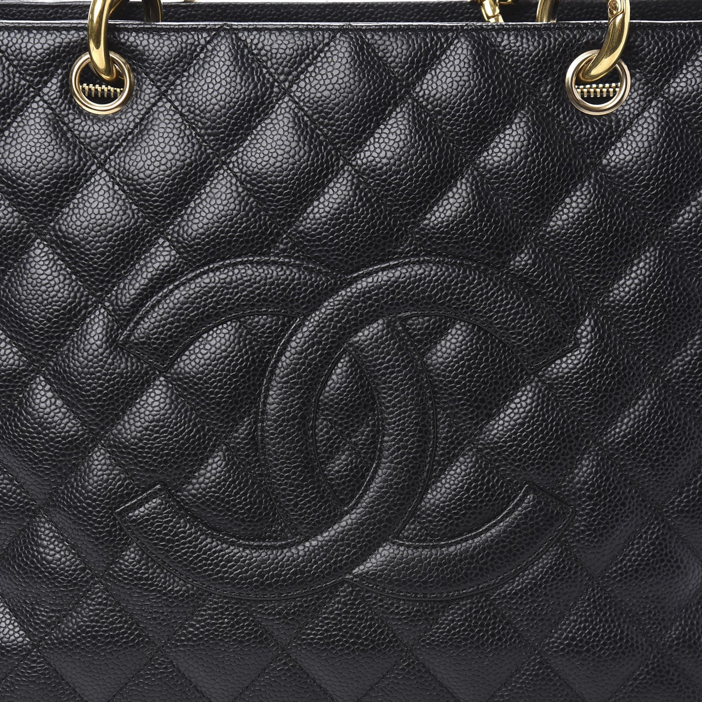 Caviar Quilted Grand Shopping Tote GST Black