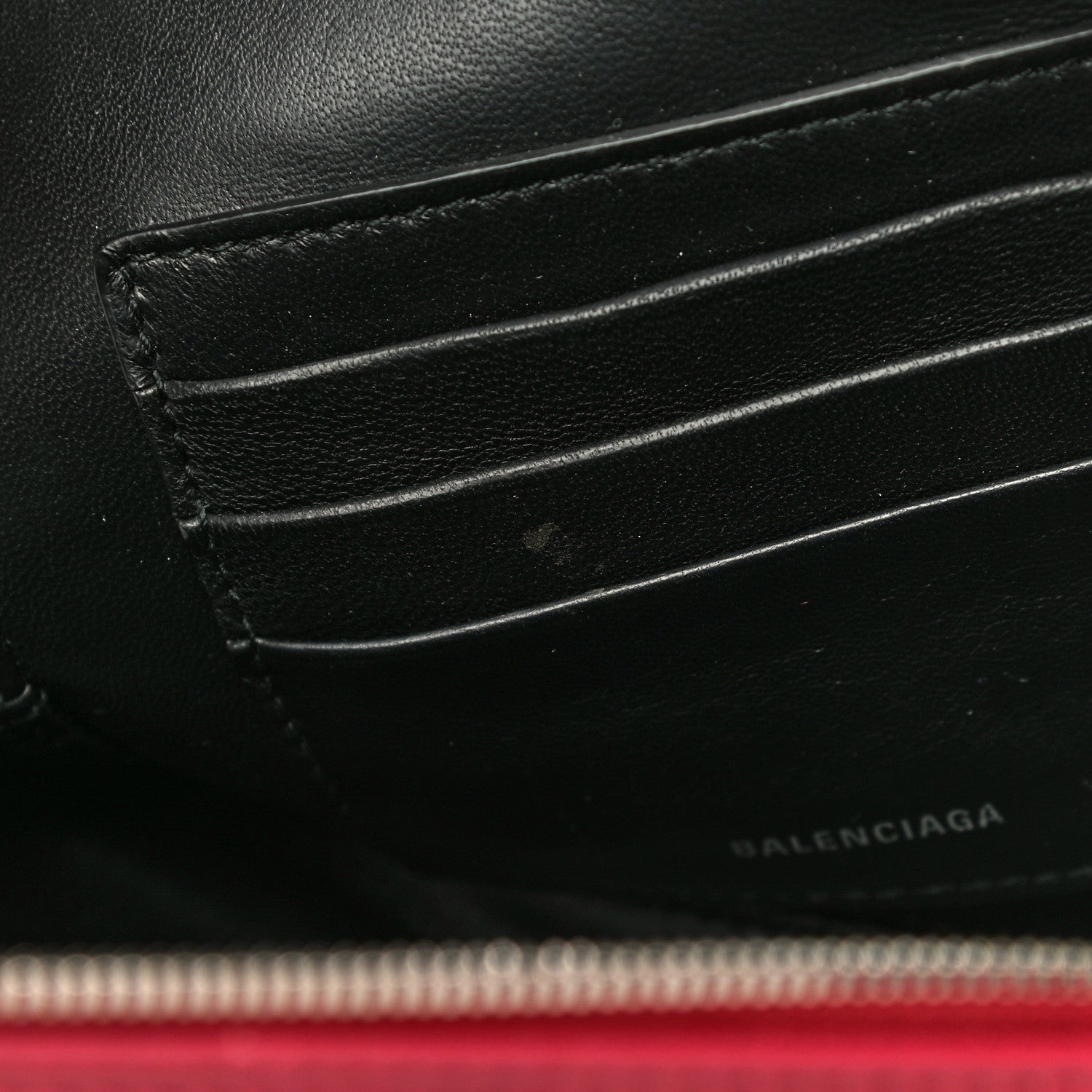 Balenciaga Shiny Day Calfskin M Triangle Pouch Rouge Grenat 10 of 13