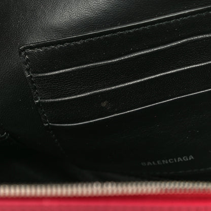 Balenciaga Shiny Day Calfskin M Triangle Pouch Rouge Grenat 10 of 13