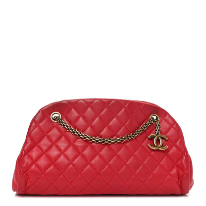 Chanel Lambskin Quilted Medium Just Mademoiselle Red 1 of 10