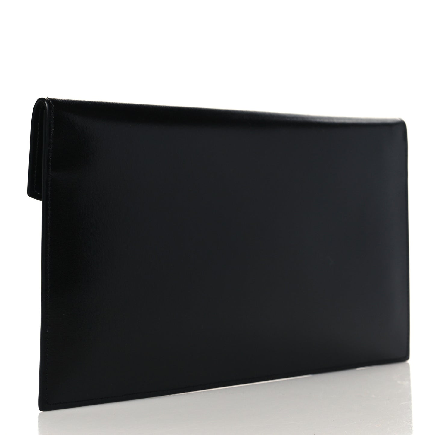 Smooth Shiny Calfskin Monogram Uptown Pouch Black