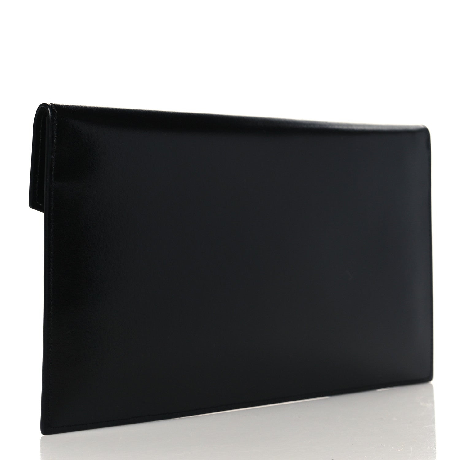 Saint Laurent Smooth Shiny Calfskin Monogram Uptown Pouch Black 4 of 8