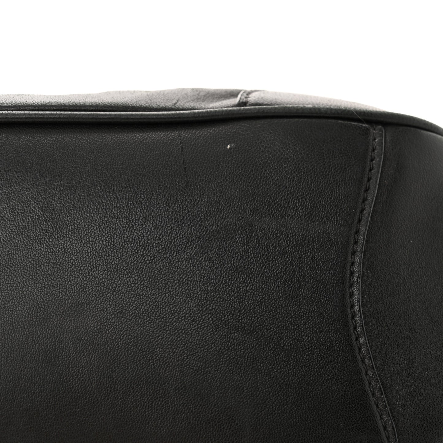 Nappa Kisslock Small Frame Shoulder Bag Black