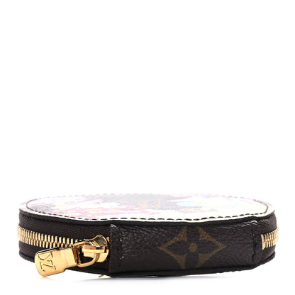 Louis Vuitton Monogram 2021 Christmas Animation Japanese Garden Round Coin Purse Wisteria Pink 4 of 6