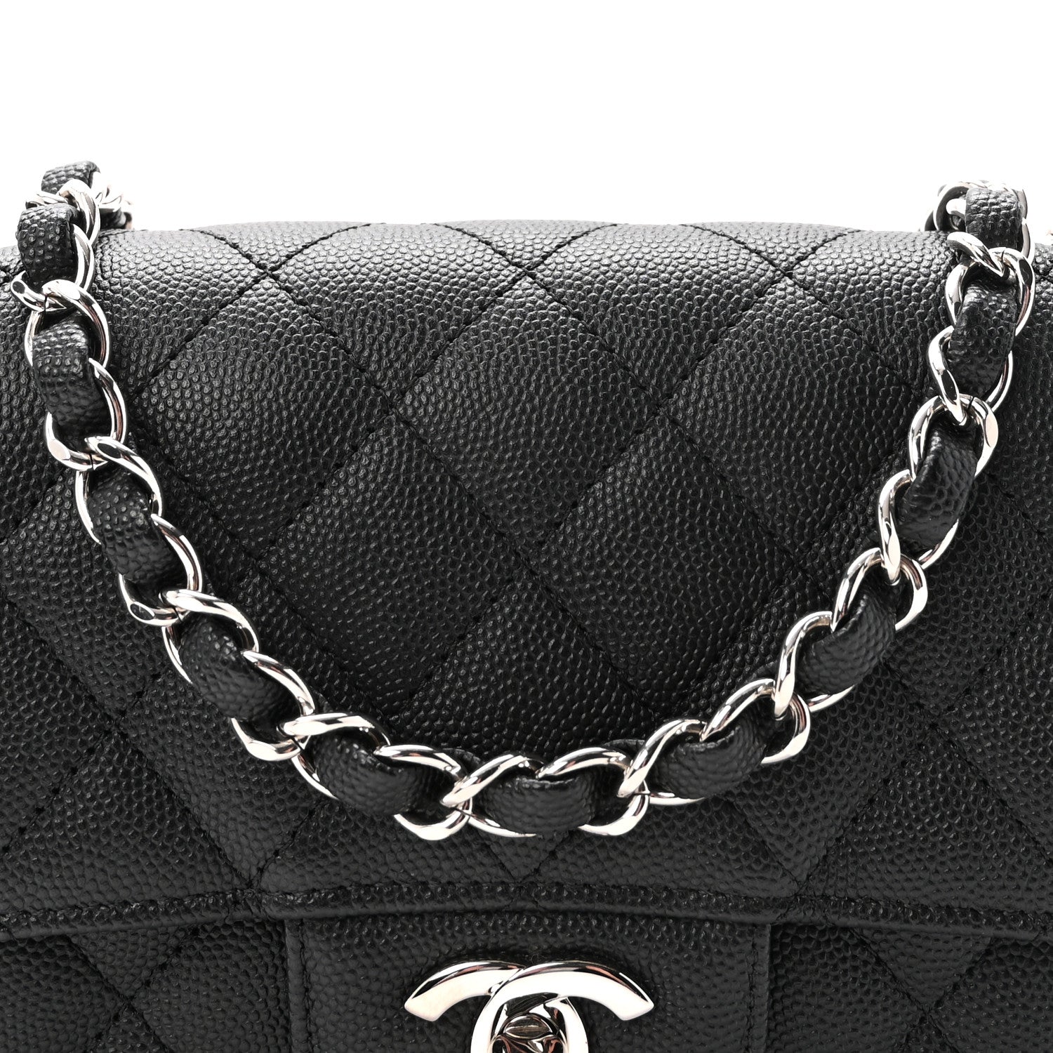 Chanel Caviar Quilted Mini Rectangular Flap Black 8 of 10