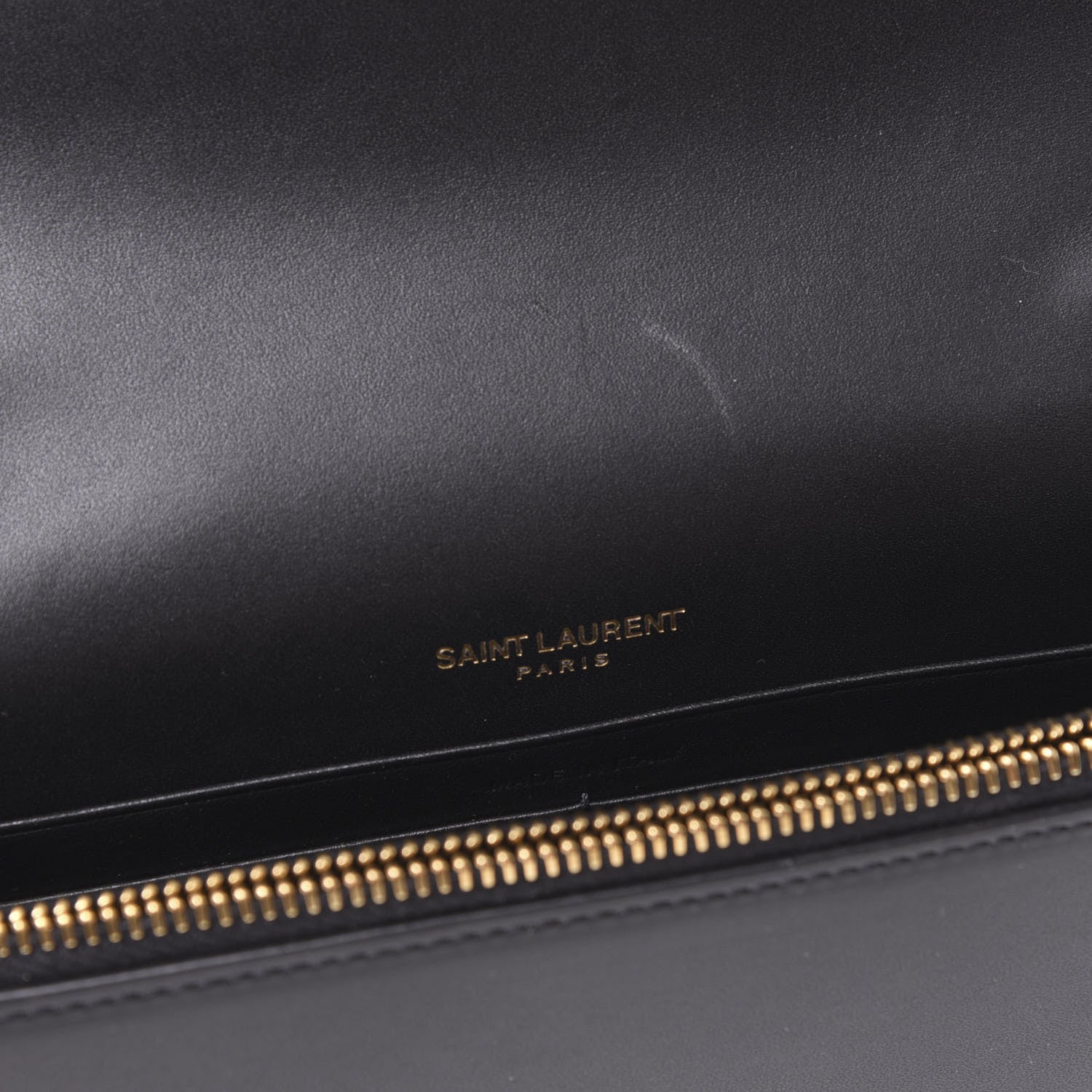 Saint Laurent Smooth Calfskin Classic Monogram Kate Tassel Chain Wallet Black 7 of 9