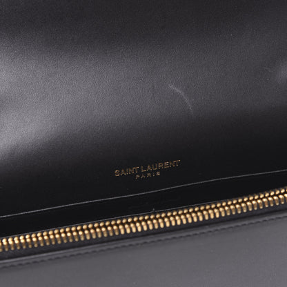 Saint Laurent Smooth Calfskin Classic Monogram Kate Tassel Chain Wallet Black 7 of 9
