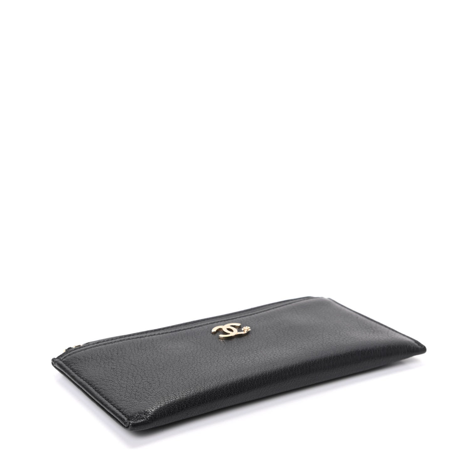 Chanel Goatskin Classic Zip Pouch Black 4 of 9