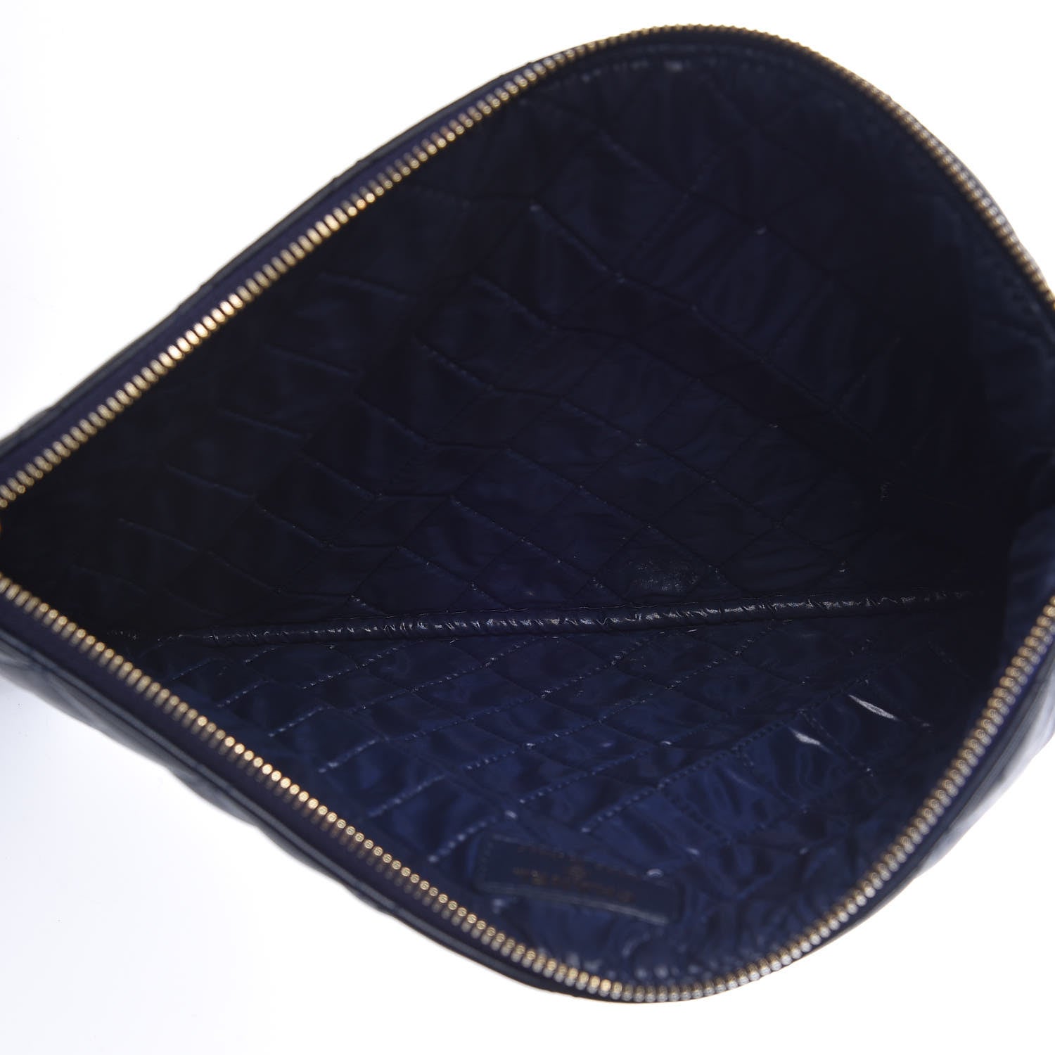 Chanel Lambskin Quilted Medium Casino Beauty CC Cosmetic Case Navy 5 of 9