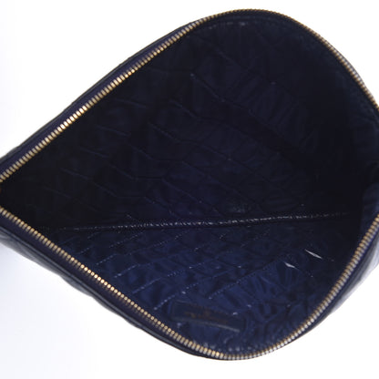 Chanel Lambskin Quilted Medium Casino Beauty CC Cosmetic Case Navy 5 of 9