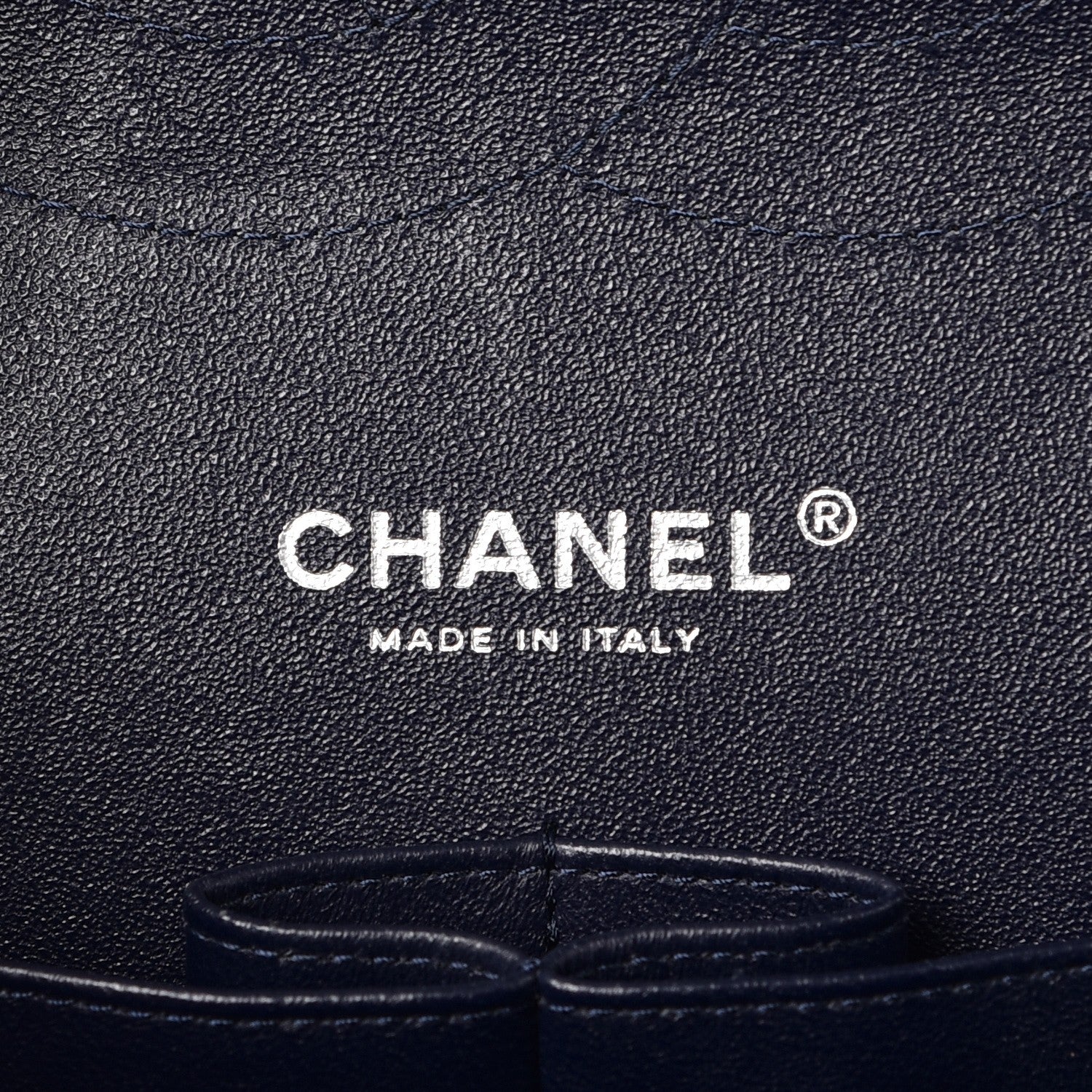 Chanel Caviar Quilted Jumbo Double Flap Navy Blue 7 of 10