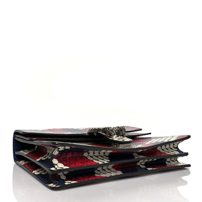 Gucci Python Cubic Medium Dionysus Shoulder Bag Red White Blue 3 of 11