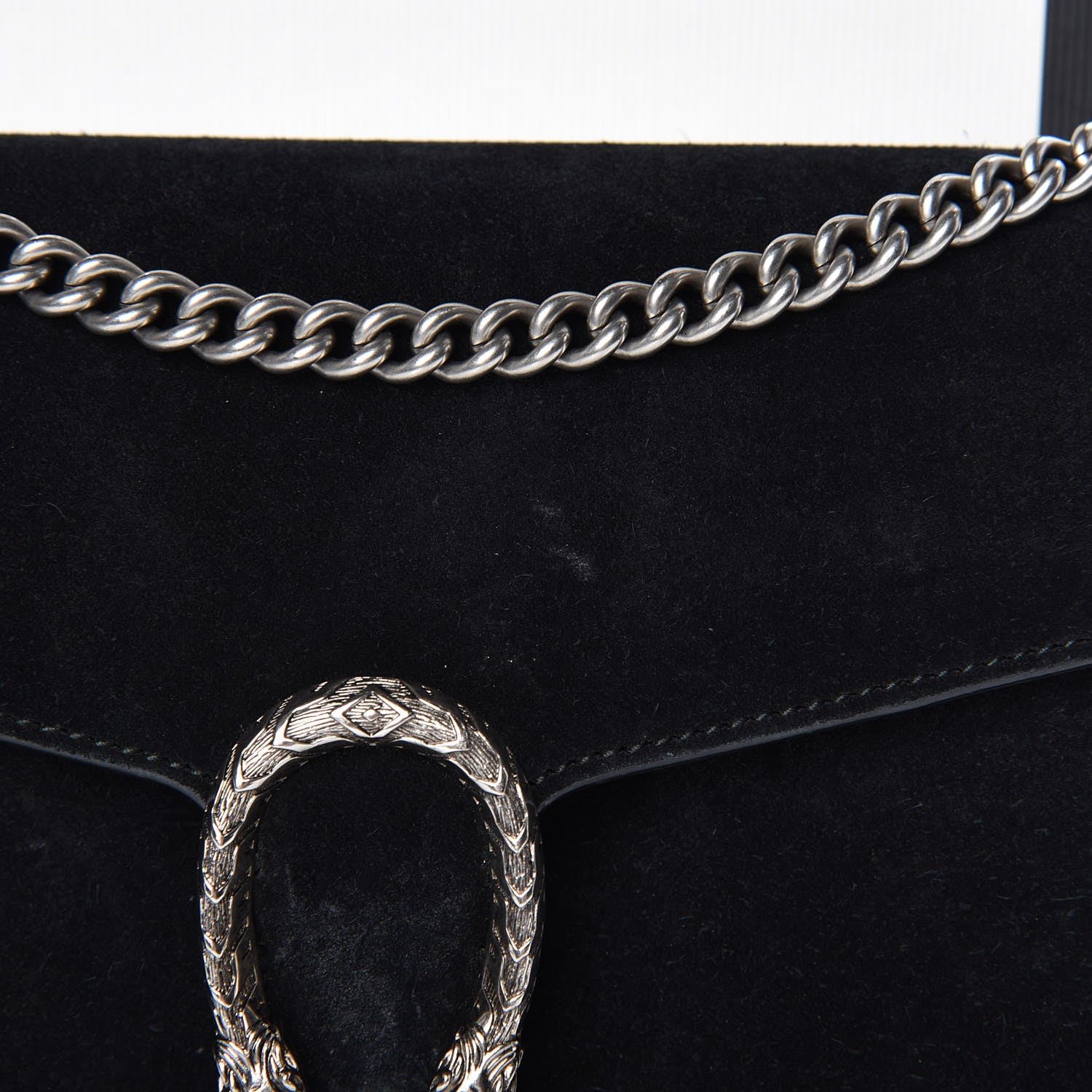 Gucci Suede Mini Dionysus Chain Wallet Black 13 of 17
