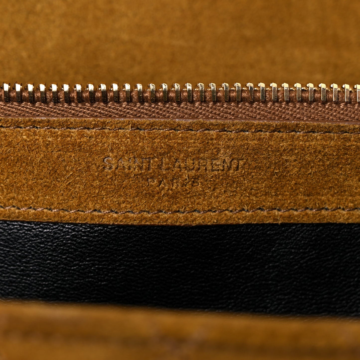 Suede Mixed Matelasse Tri-Quilt Large Monogram Envelope Satchel Brown