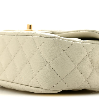 Chanel Caviar Quilted Small Handy CC Flap Light Grey 10 of 10