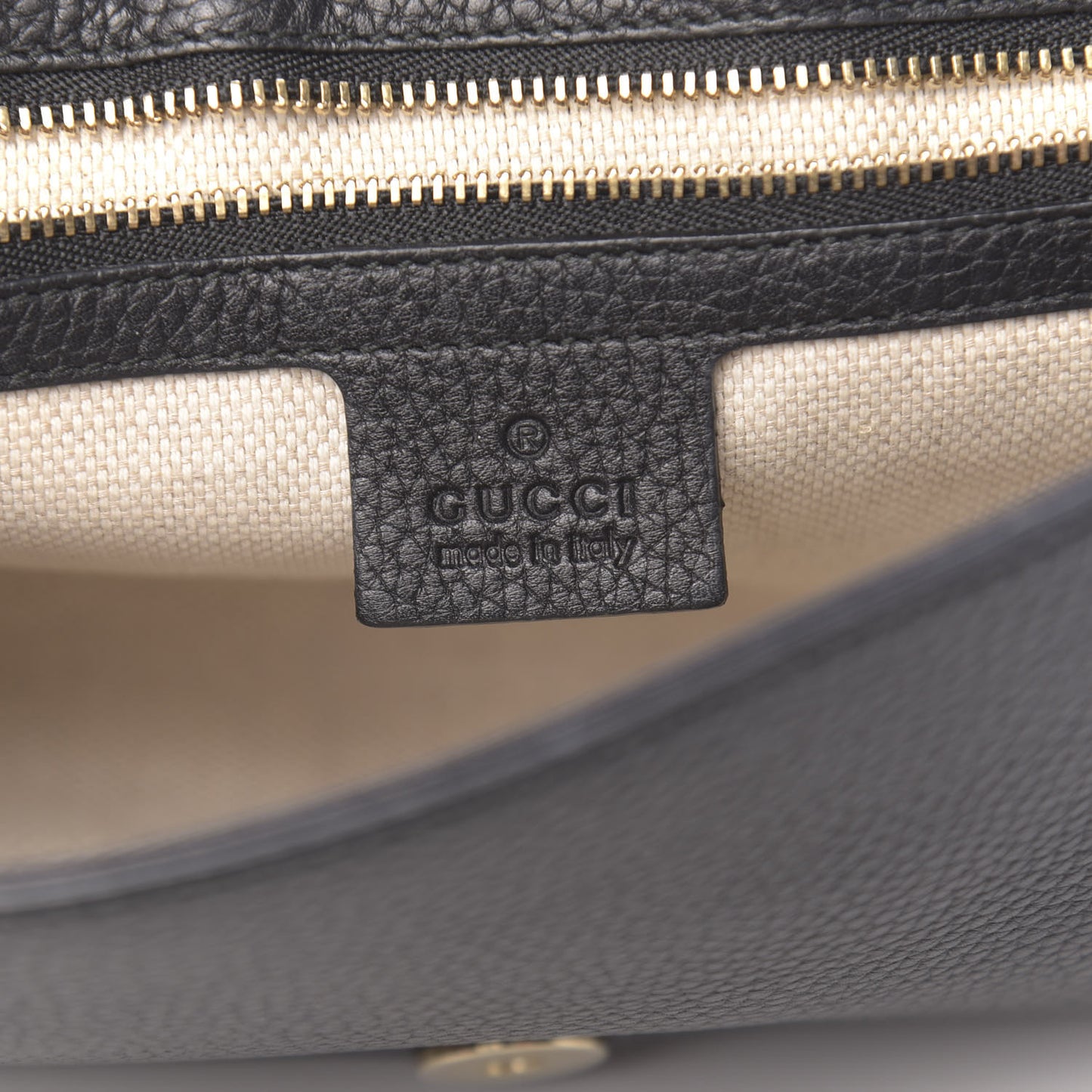 Pebbled Calfskin Medium Soho Flap Crossbody Black