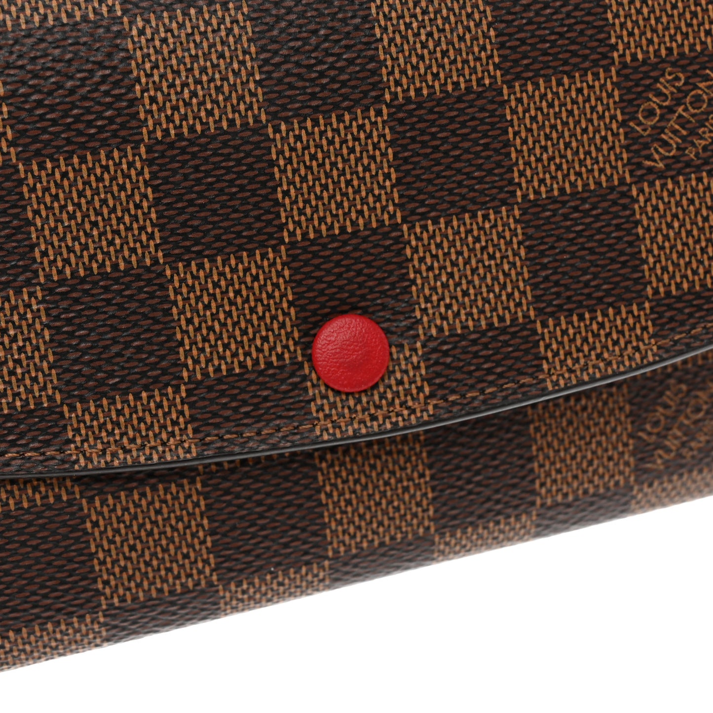 Damier Ebene Emilie Wallet Red