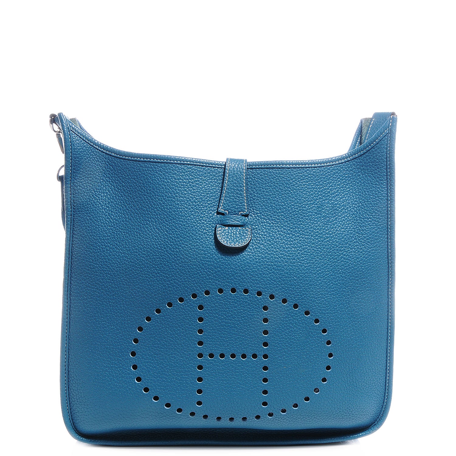 Hermes Taurillon Clemence Evelyne III PM Blue Jean 1 of 7