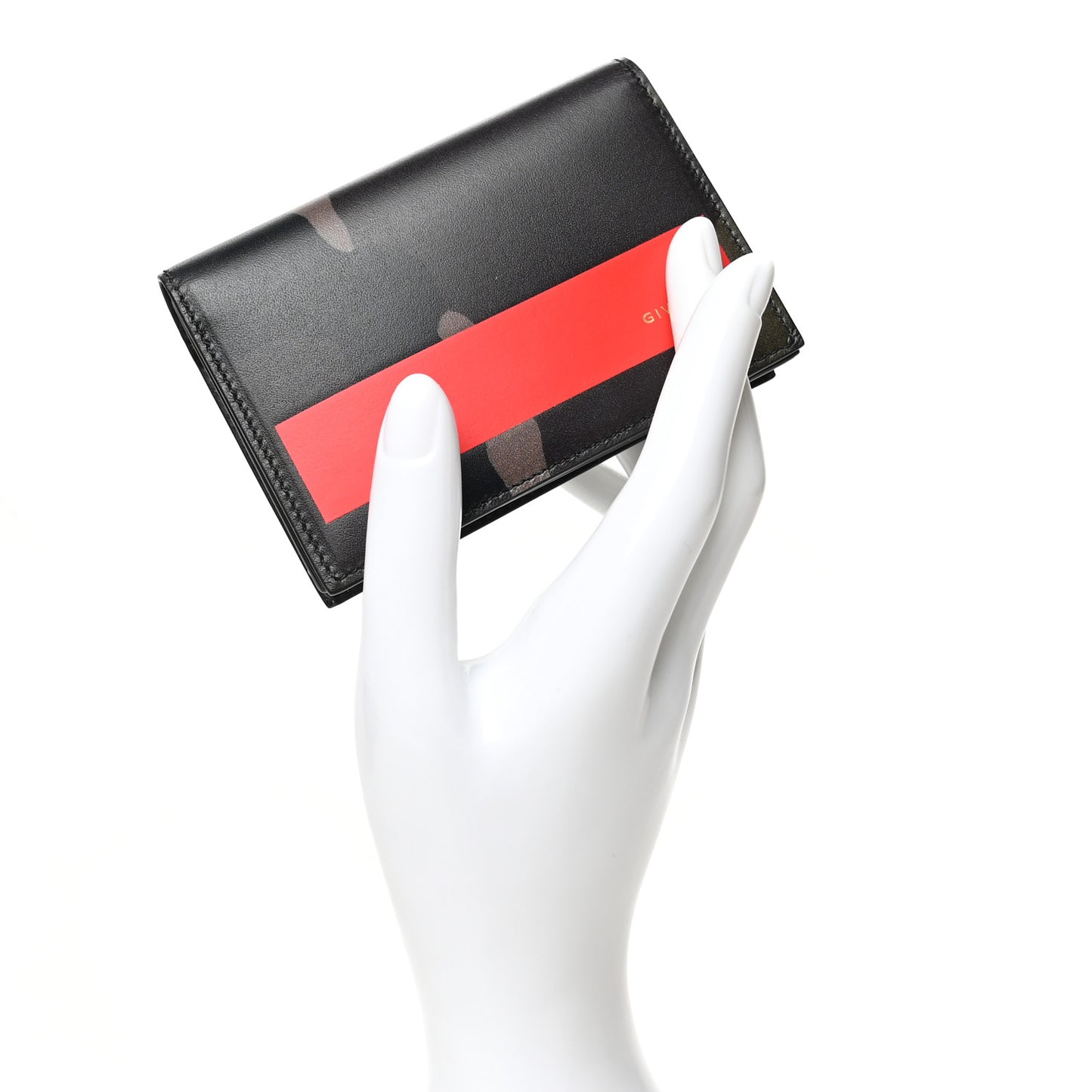 Calfskin Camo Print Bi-Fold Wallet Multicolor