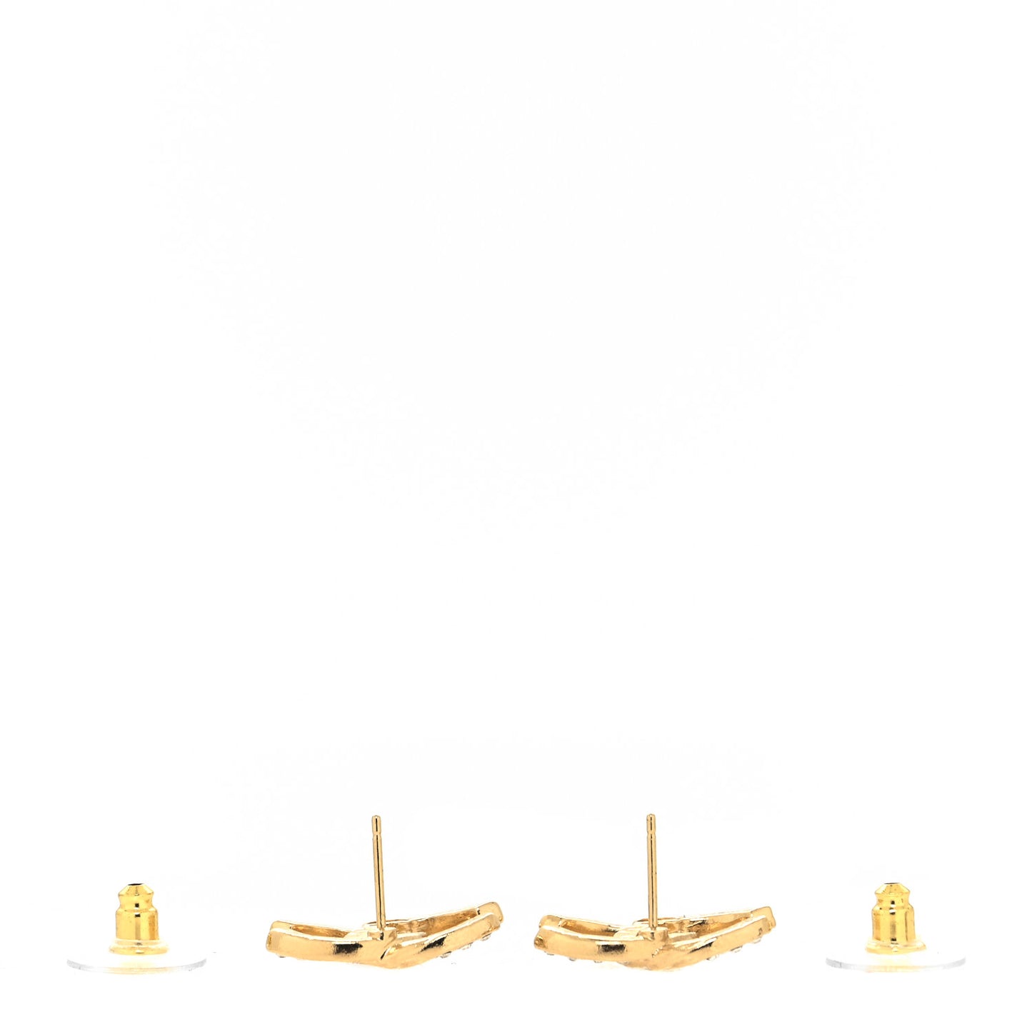 Crystal Twist CC Earrings Gold