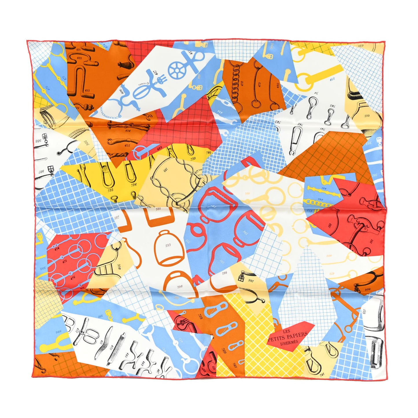 Silk Vintage Les Petits Papiers Scarf 70 Bleu Ciel Rogue
